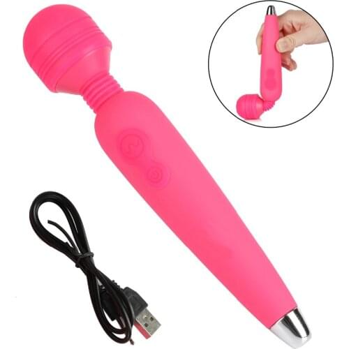 USB Rechargeable Magic Wand AV Vibrators for Women Nipple Clitoris Stimulation Sex Products Big AV Vibration Massager Sex Toys