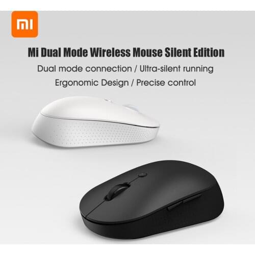 Xiaomi Dual Mode Silent Wireless Mouse 2.4G Mi Silent Mouse w/ USB Noiseless Clicking Portable Ergonomic Optical Wireless Mouse