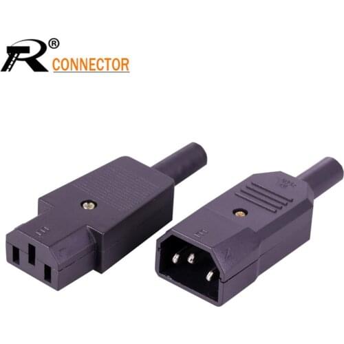 1set/2pcs 220V DC/AC power plug/jack terminal 3pin AC/DC plug power connector wire connector male&female in one set