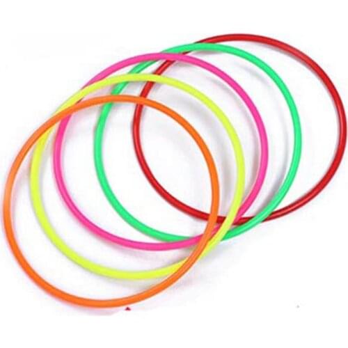 Children Toys 10pcs 15cm Outdoor Colorful Plastic Hoopla Rings Throwing Circles For Children Kid Fun Sport Toy World Cup 2021