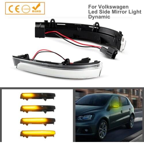 2Pcs Dynamic LED Side Mirror Indicators Light Turn Signal Lamps For VW Fox Crossfox Spacefox Voyage Saceiro G6 G7 UP Gol Geracao