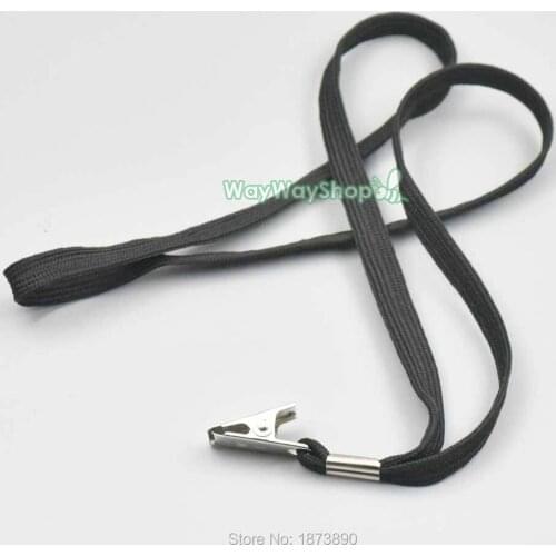 20 PCS Neck Strap lanyard hook clip Clasp for ID Card holder Reel badge Black 435mm x 10mm ( 17"x 7/16")
