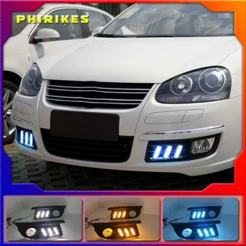 2x Car-specific for VW Jetta MK5 Sagitar 2006 2007 2008 2009 2010 LED DRL daytime running lights Fog Lamp Cover Frame