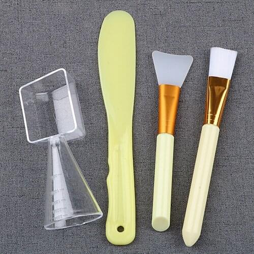 4pcs/set Makeup Silicone Facial Mask Brush Face Mud Cream Brushes Diy Skin Care Make Up Foundation Gel Cosmetic Beauty Tools