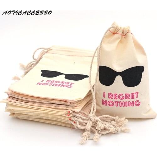 4"x6" Wedding Hangover Kit Bag Party Favors Bag for Bachelorette Hen Party Supplies Linen Cotton Drawstring Bags 10pcs