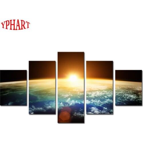 5 Panels Earth Scenery Canvas Print Painting Modern Canvas Wall Art for Wall Pcture Home Decor Artwork