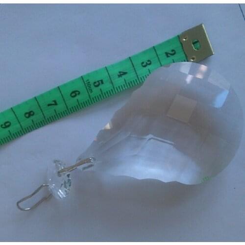 63mm Crystal Glass Chandelier Parts With 1pc 14mm Octagon Beads Crystal Chandelier Parts Free Shipping