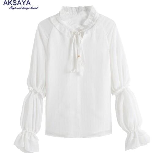 AKSAYA MATI Collar Blouses