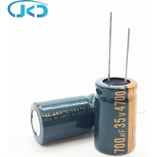 2pcs/lot 35V 4700UF high frequency low impedance aluminum electrolytic capacitor 4700uf 35v 18*25mm 20