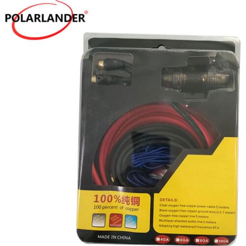 Car Audio AMP Power Cable Subwoofer Amplifier Wiring 10GA 1500w With AGU FUSE Pure Copper