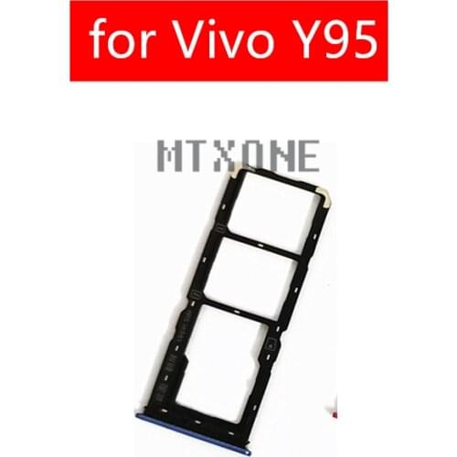 For Vivo Y95 Card Tray Holder Micro SIM Nano SIM SD Card Card Slot Adapter Holder for Vivo Y95 Repair Spare Parts