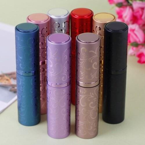 10ml Auminum Spray Atomizer Empty Perfume Bottle Rattan Pattern Filled With Portable Perfume Bottle And Traveler