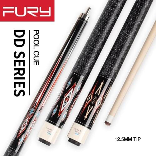 FURY DD-1/3 Pool Cue 12.5mm Tiger Tip HT2 Evolution Maple Shaft XTC Ferrule Quick Joint Billiards Handmade Lrish Line Stick Kit