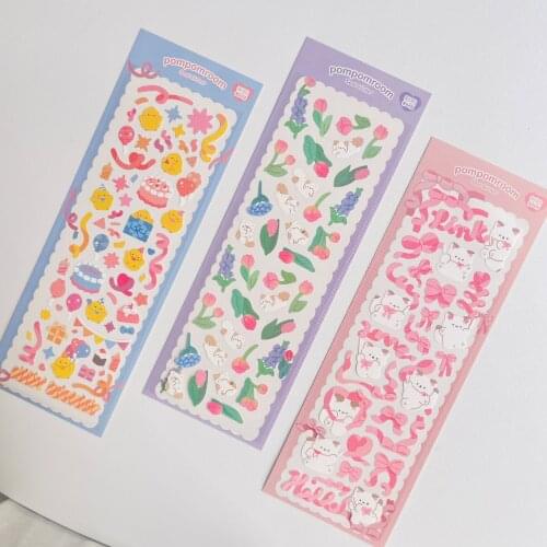 INS The same type of laser card sticker transparent bottom Seiko DIY decorative sticker