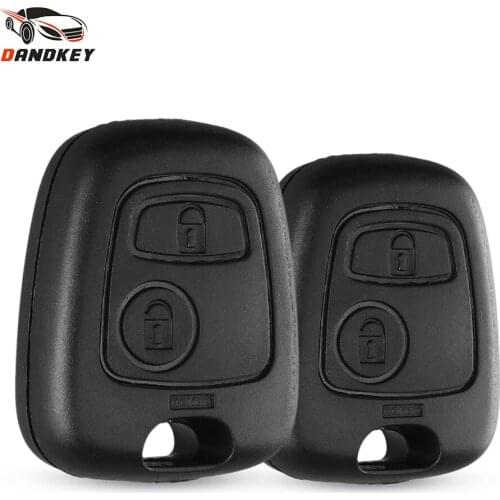 Dandkey Remote Car Key Shell Fob Case Replacement 2BTN Cover For Peugeot 307 107 207 407 For Citroen C1 C2 C3 C4 For Toyota AYGO