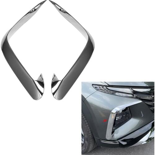 For Hyundai Tucson NX4 2020 2021 Front Fog Light Lamp Cover Trim Bumper Molding Garnish Eyebrow Eyelid