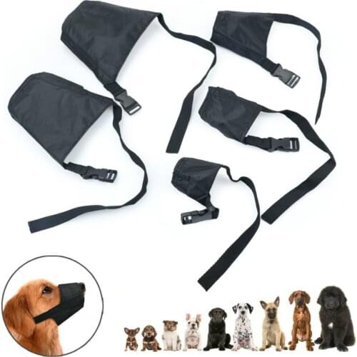 Pet Dog Muzzle Adjustable Breathable Dog Mask Nylon Anti Bark Bite Chew Safety For Small Large Dogs Mouth Soft Muzzle