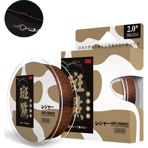 Outdoor Fishing Gear Super Strong Nylon Line 200 Meters Translucent Fishing Line Spotted Line Nylon Road Sub-Mouth Fishing Line