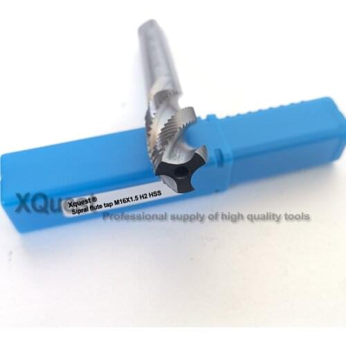 XQuest HSS Machine Spiral Flute tap M16 M16X2 Right Hand Fine Thread screw taps M16X1.5 M16X1 metal cutting tools