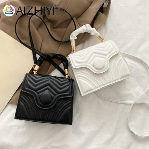 Ladies Baguette Bags Small PU Leather Shoulder Bags for Women Zipper Handbag Female Travel Top-Handle Handbags