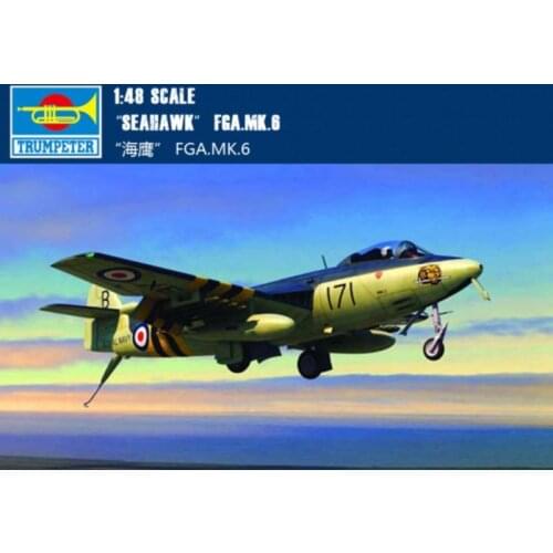 Trumpeter 02826 1/48 Hawker Seahawk FGA Mk.6 Plane Aircraft Model Jet Fighter TH07200-SMT2