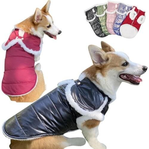 Dog Clothes Cloak Shawl Bling Pearlescent Fabric Pet Clothes Waterproof Dog Jacket Pet Coat Vest Cotton Jacket pets