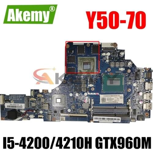 ZIVY2 LA-B111P motherboard For Lenovo Y50-70 Y50 notebook motherboard CPU I5-4200/4210H GTX960M DDR3 100% fully tested