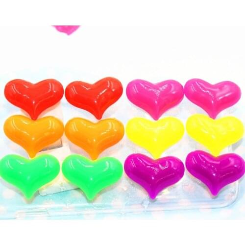 10pcs/lot flat back resin Peach heart DIY resin cabochons accessories about30*25mm
