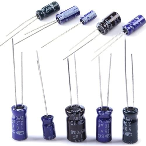 120pcs 1set Of 120pcs 12 Values 0.22UF-470UF Aluminum Capacitor Assortment Kit Electrolytic Pack Set S0B4