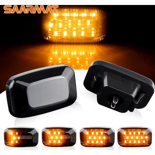 2pcs Side Marker Flashing Indicator for Toyota Land cruiser Landcruiser 70 80 100 Series Dynamic Flowing Water Turn Signal Light