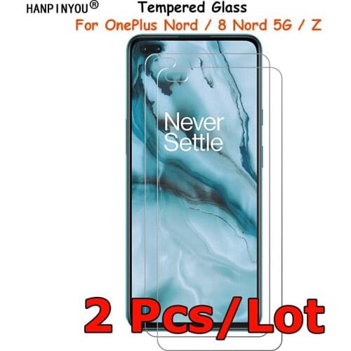 2 Pcs/Lot For OnePlus Nord / 8 Nord 5G / Z Clear Tempered Glass Screen Protector Explosion-proof Protective Film Toughened Guard