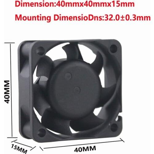 20 Pcs Gdstime DC 12V 40mm Micro Cooling Fan Mini Small Brushless PC Laptop Cooler 4cm 40x40x15mm 4015 1.57 inch High Quality