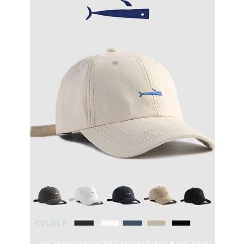 2021 New baseball tone men cap womens cap dad hat Long Visor solid outdoor hat Streetwear visor fish letter cotton high qualit