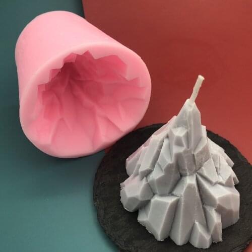 3D Silicone Volcano Molds, Iceberg Soap Molds Candle Mold Chocolate Cake Baking Moulds Fondant DIY Cake Molds