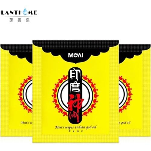 6pcs Male Delay Wipes Natural Wet Tissue India Oil Man Sexual Prolong Retardant Enhancer Pleasure for Men Lasting Sex Wipes