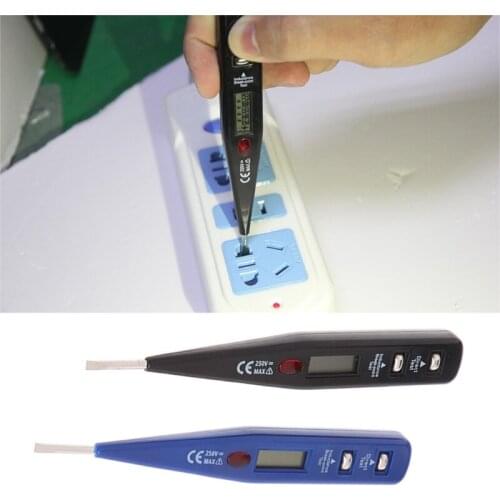 AC DC 12-250V Digital Voltage Meter Electric Tester Pen Inductance Detector Sensor