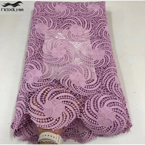 Madison African Lace Fabric High Quality Eyelet Holes Guipure Cord Water Soluble Lace For Festival Dress Sewing