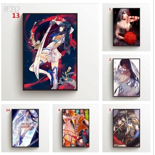 Anime Posters Kill La Kill Kiryuuin Satsuki X Matoi Canvas Painting Home Decor Wall Poster Wall Art Photos for Childrens Room