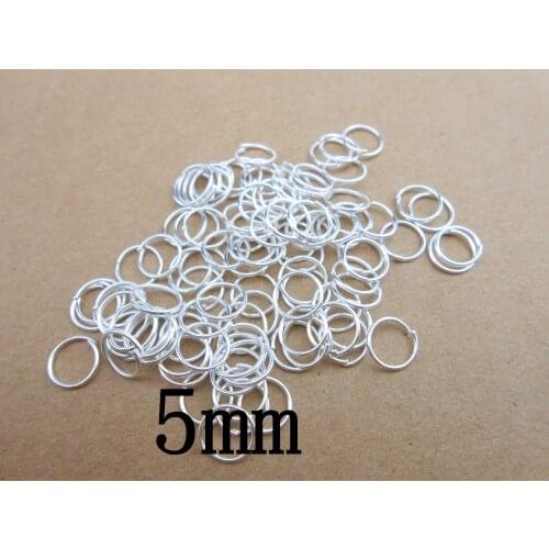 Free shipping 5MM 1000pcs Sterling Silver Open Jump Ring Silver Components DIY Jewelry 925 silver findings opening rings