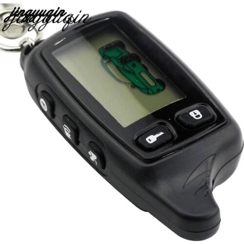 Jingyuqin TW 9010 LCD Remote Control Keychain Fob for Russian Version Tomahawk TW9010 two way car alarm system Tomahawk TW-9010