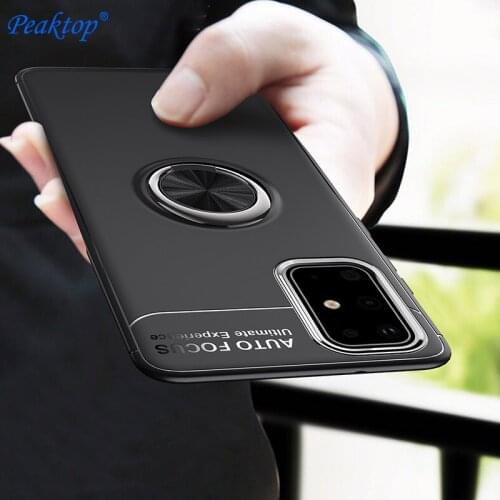 Ring Phone Case for Samsung S20 Ultra S10 Note 10 Plus Shockproof Silicone Cover for A51 A71 A81 A91 A70S A50 A30 M30S