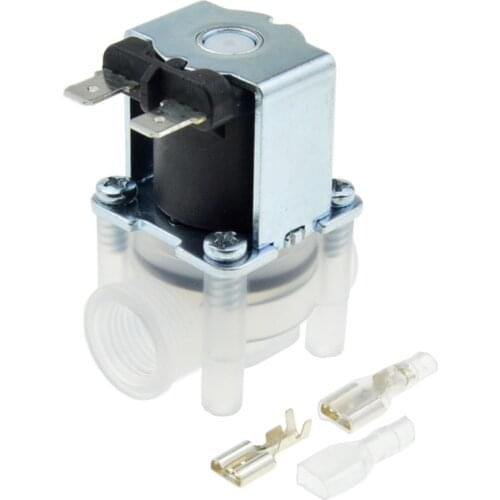 Electric Plastic Solenoid Valve 12V 24V 220V 1/4" Female Thread Normal Close Conntection RO Water Reverse Osmosis System
