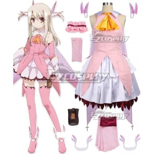 Fate Kaleid Liner Prisma Illya Illyasviel von Einzbern Girls Cute Pink Skirt Suit Magical Girls Uniform Cosplay Costume E001