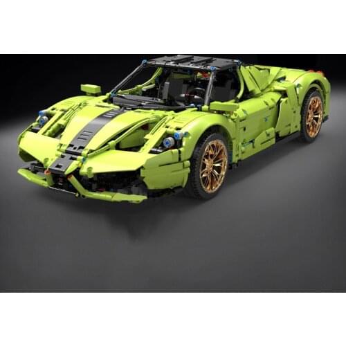 MOULD KING 13074 Electric Super Racing Car 1:8 Ferrarirs Enzo 42115 Car Model with MOC-46921 Building Blocks Kids DIY Toys Gifts