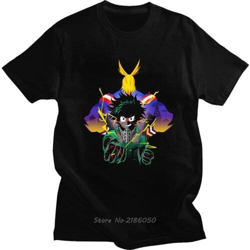 Novelty My Hero Academia All Might T Shirt Men Short Sleeve Summer Anime Manga Midoriya Izuku T-Shirt Cotton Tees Harajuku