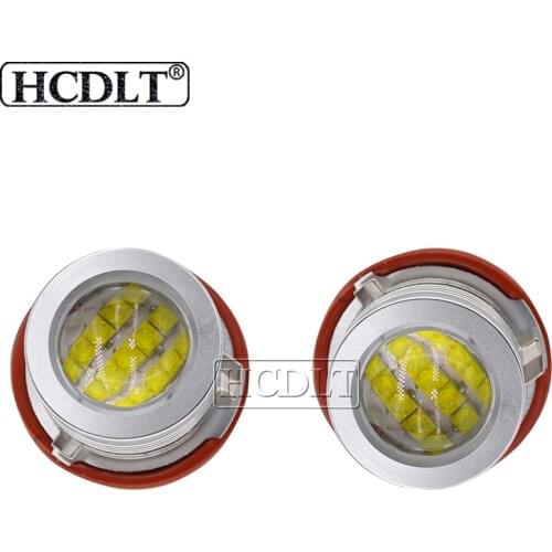 HCDLT 1 Set 180W Car LED Angel Eyes Error Free Canbus LED Headlight Bulb 90W White Yellow For BMW 1 5 6 7 Series E39 E60 X3 X5