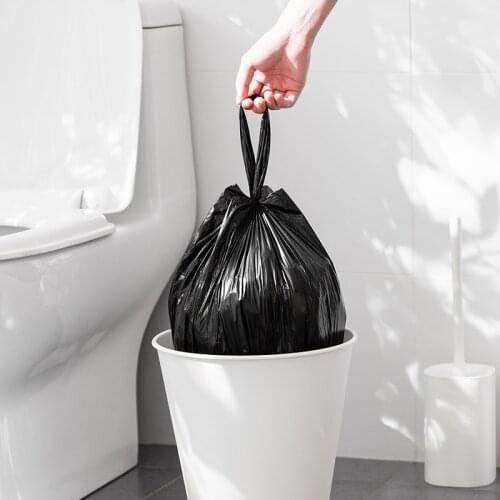 China hot sales vest garbage bag disposable on roll drawstring trash bags thickened plastic kitchen rubbish waste sacks