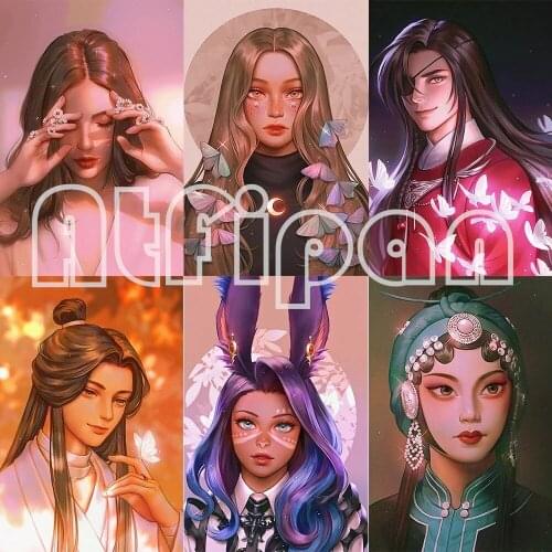 Square & Round Cartoon Girl Portrait Diamond Painting 5D Diy Chinese Peking Opera Figures Rhinestone Embroidery Wall Art Picture