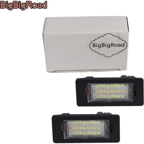 BigBigRoad Car License Plate Lights Number Frame Light For-BMW 3 Series E90 E90N E91 E92 E93 2005~2013 X Series E71