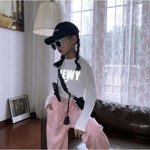 2020 hot sale girls t-shirt cotton fashion autumn girls top 4-10t F512